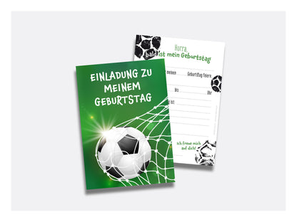 Einladungen Geburtstag Fußball (12 Stück)