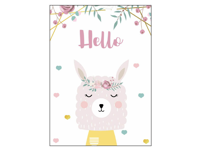 Poster - Hallo Lama