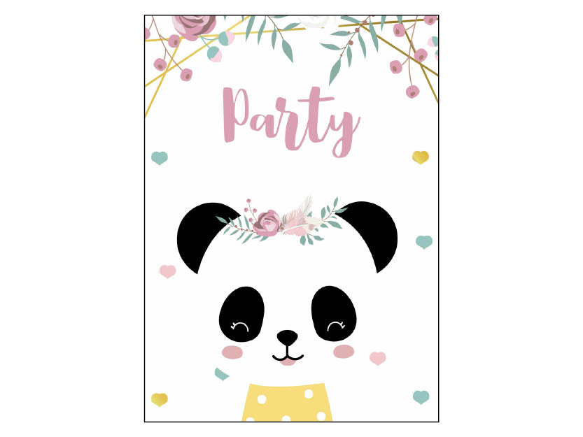 Poster - Panda &quot;Party&quot;