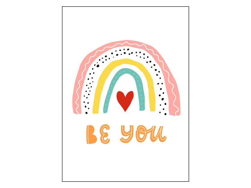 Poster - Regenbogen &quot;Be you&quot;