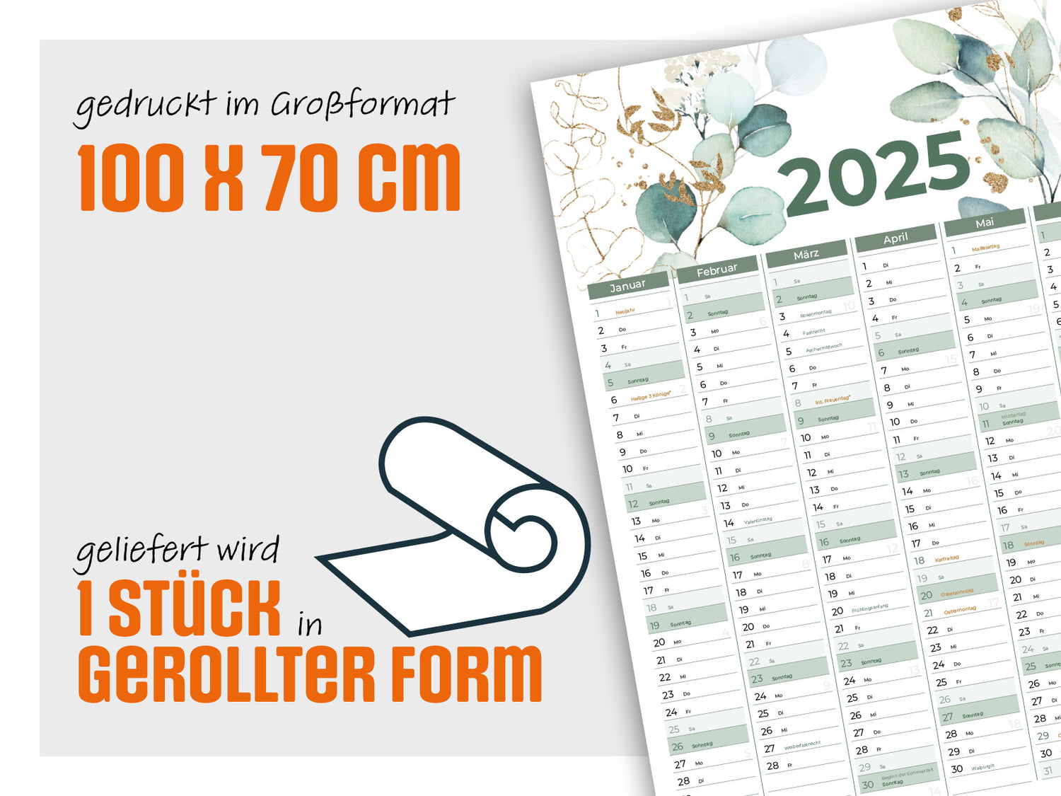 Wandplaner Kosmetik 2025