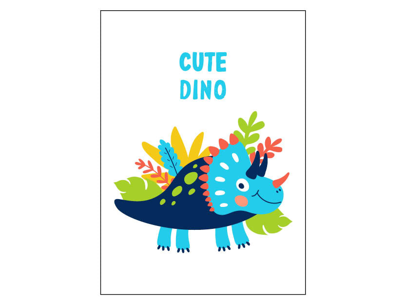 Poster - niedlicher Dino