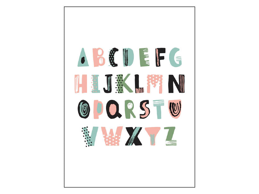 Poster - Alphabet Rosa